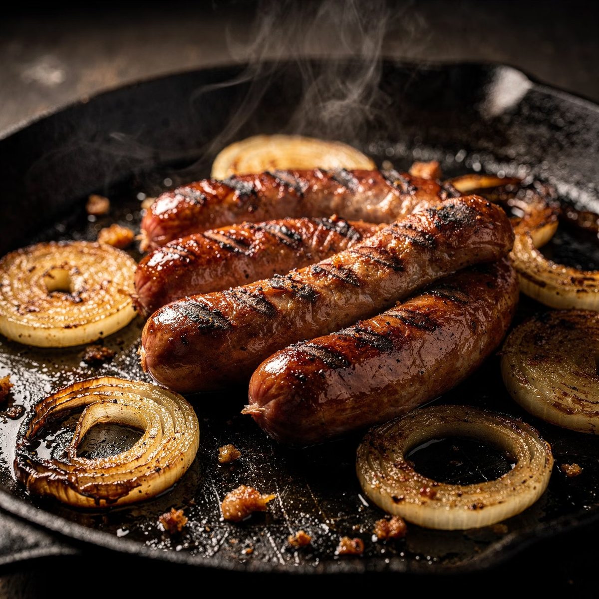 Petiscos de carne na chapa com linguiça